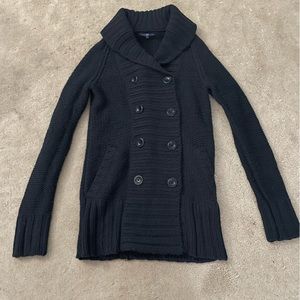 Gap Navy Button Down Long Sweater